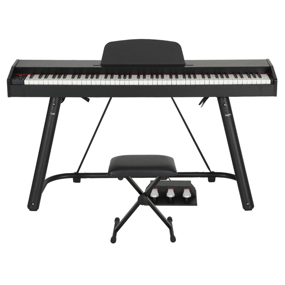 Alpha 88 Keys Electronic Piano Keyboard Digital Electric w/ Stand Stool Weighted - Kids Mega Mart