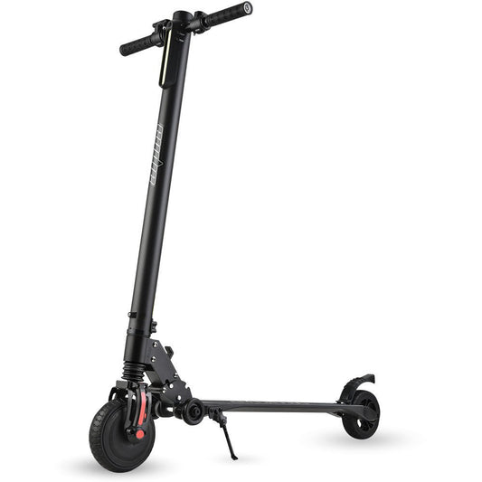 Alpha Carbon Gen III Electric Scooter designed for kids, 300W, 10Ah, Black Red color scheme.