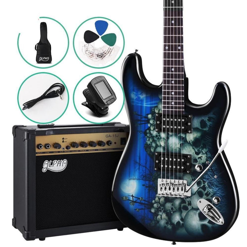 Alpha Electric Guitar and AMP Blue Carry Bag | Kids Mega Mart | Shop Now!
