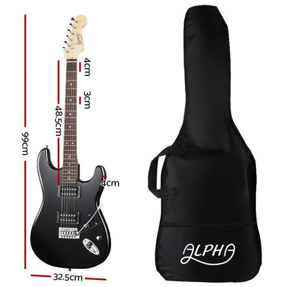 Alpha Electric Guitar Black Carry Bag designed for kids home practice sessions.