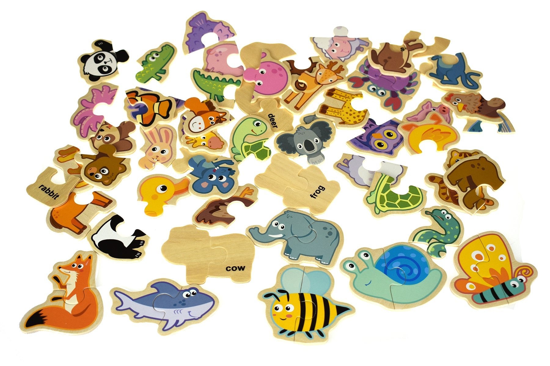 Animal matching puzzle for kids, 66 pieces, perfect for engaging and educational play at home.