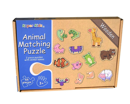 Animal Matching Puzzle | 66-piece for kids early learning and fun interactive play at home.