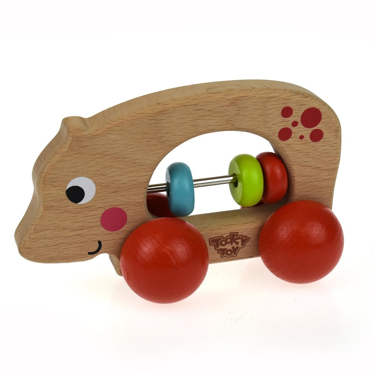 Hippo push toy for toddlers, encourages active play and independent movement at home.