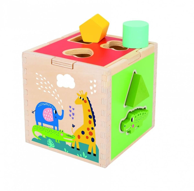 Colourful wooden animal blocks for easy grip