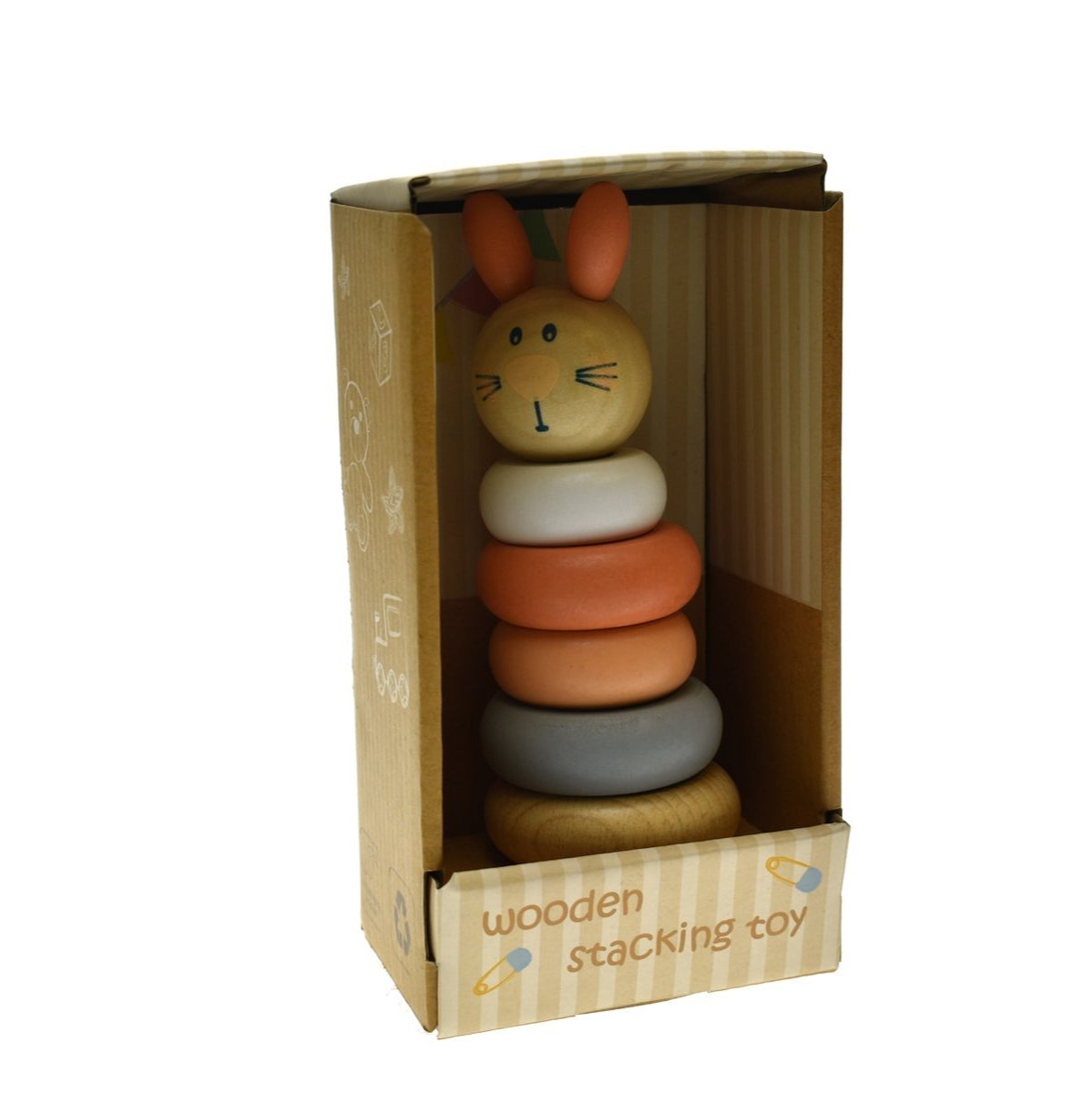 Colorful animal stacking blocks with rabbit design for fun and educational play at home.