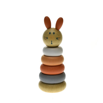 Rabbit-themed animal stacking blocks for interactive and educational playtime at home.