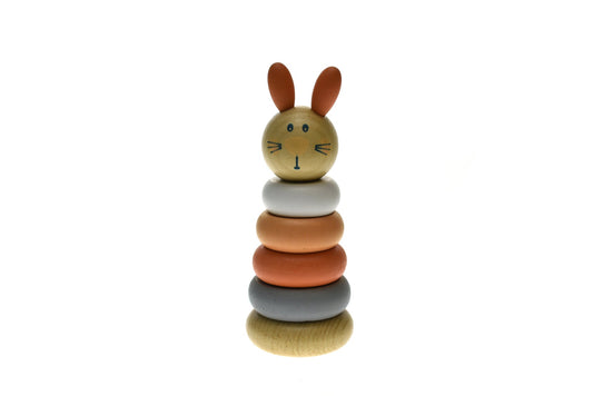 Rabbit-themed animal stacking blocks for interactive and educational playtime at home.