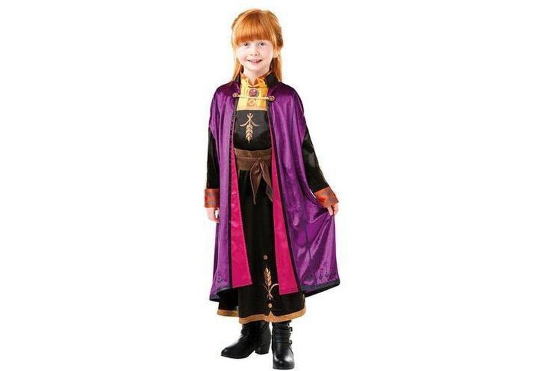 Anna Frozen 2 Disney Princess Costume with Dress and Cloak for imaginative play at home