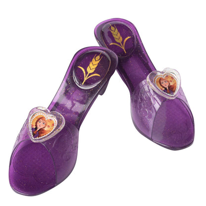 Disney Frozen 2 Anna Purple Glitter Jelly Shoes, a sparkly choice for kids playtime at home.