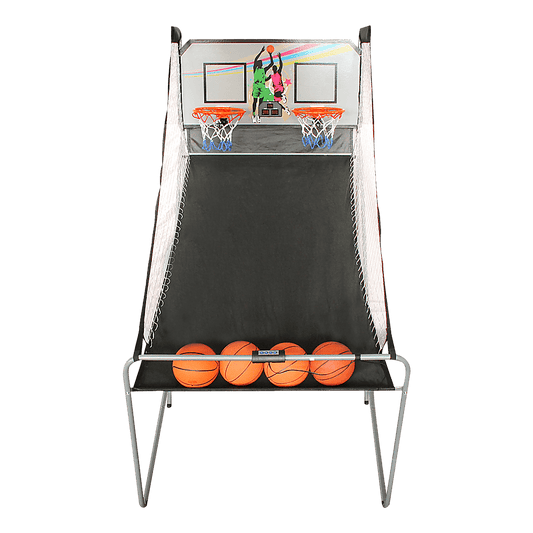 Two-player electronic arcade basketball game for kids home entertainment and sports fun.