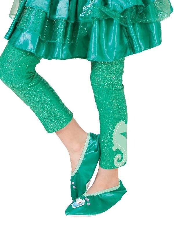 Disney Ariel Glitter Footless Tights with Sea Horse Print for kids playtime fun and comfort.