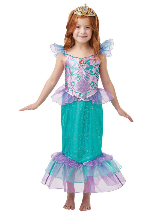 Disney Princess Ariel Mermaid Costume for Girls, perfect for imaginative play at home.