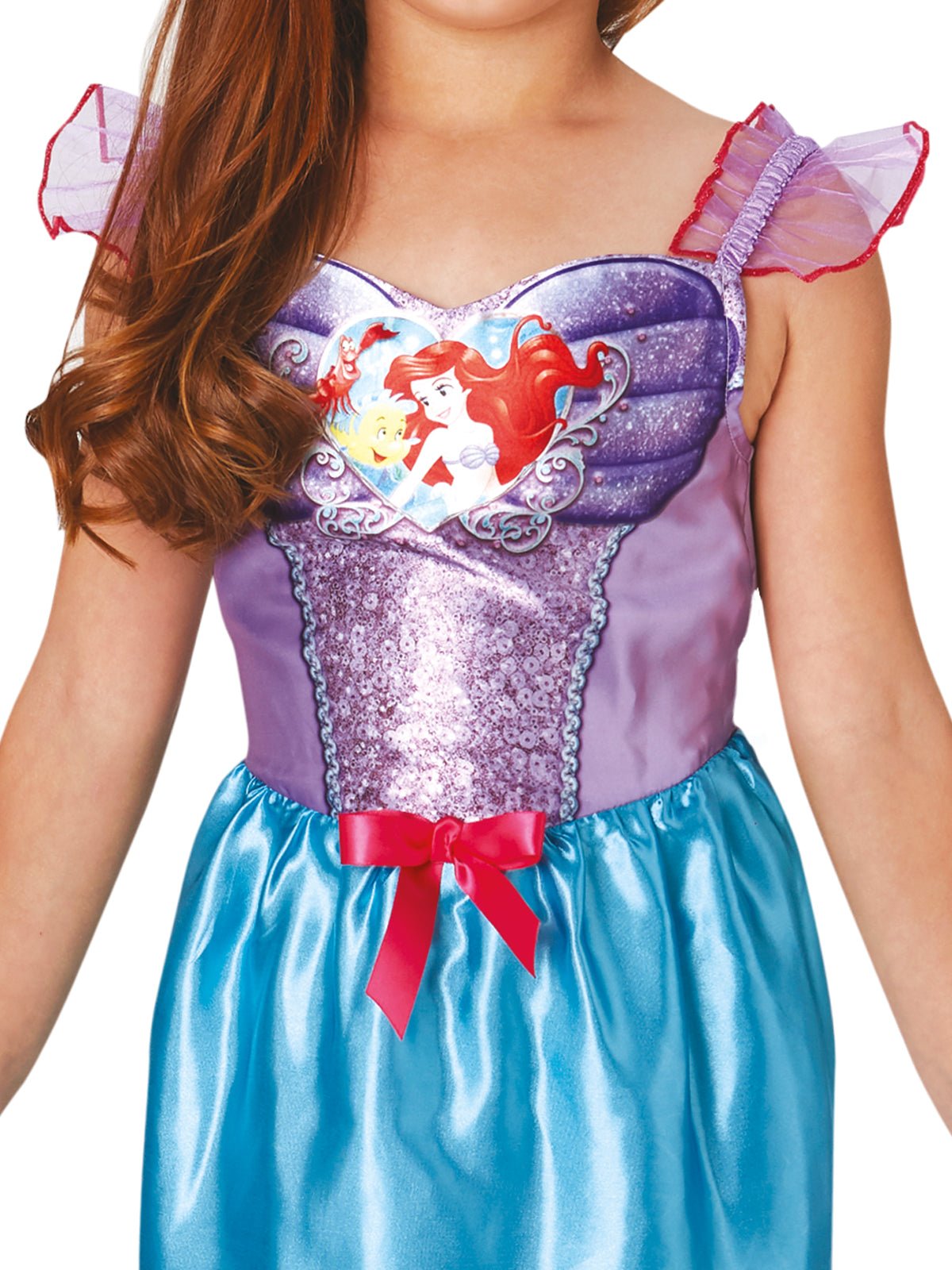 Front view Kids Ariel Sequin Mermaid Classic Costume