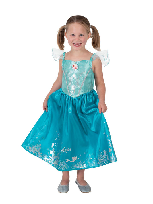 Front view Kids Ariel Deluxe Winter Cloak Dress