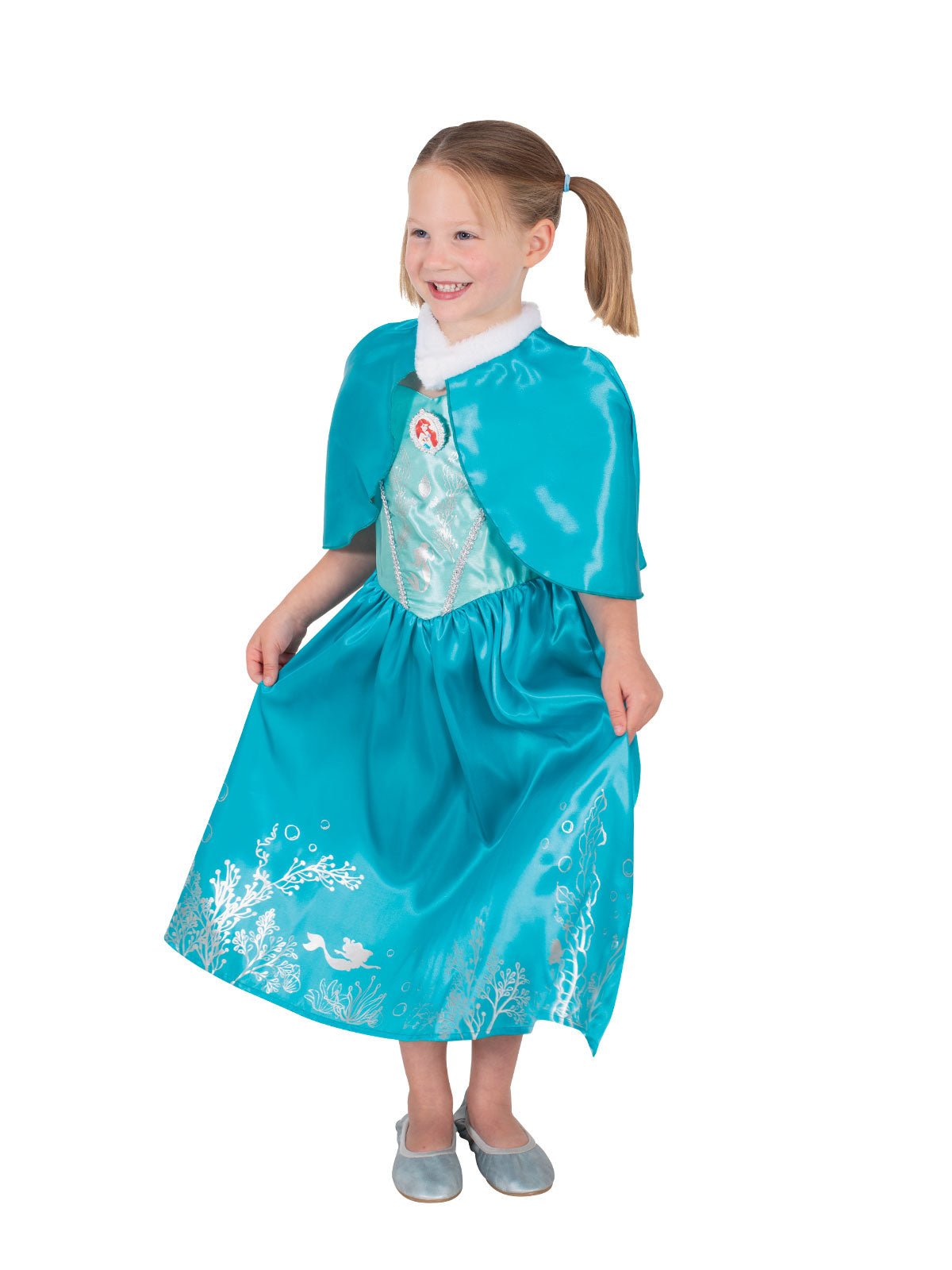 Kids Ariel Deluxe Winter Cloak Dress