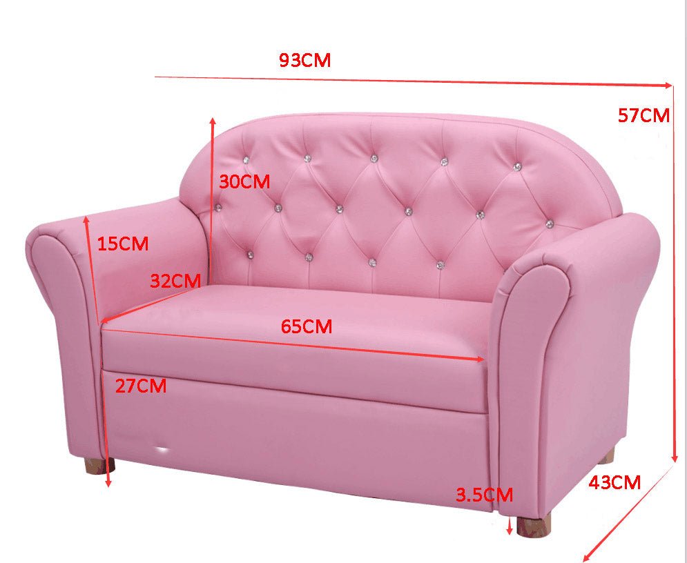 Children's Armrest Sofa Chair: PVC Leather, Relaxing Seating for Kids