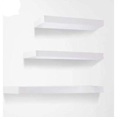 Artiss 3 Piece Floating Wall Shelves in White, ideal for organizing kids rooms.