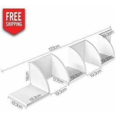 Artiss 5 Tier Corner Wall Shelf in White | Ideal storage solution for kids room decor