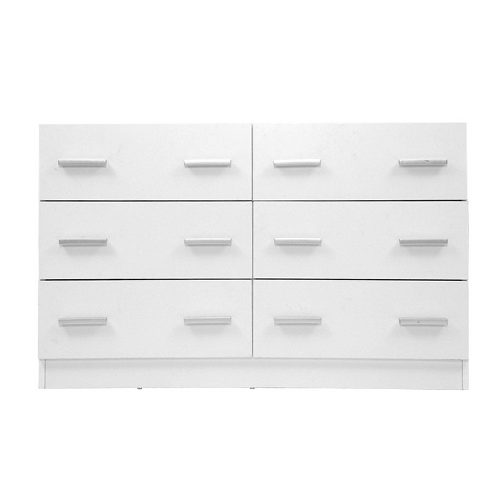 Artiss 6-drawer white storage chest ideal for childrens bedroom organization and decor.