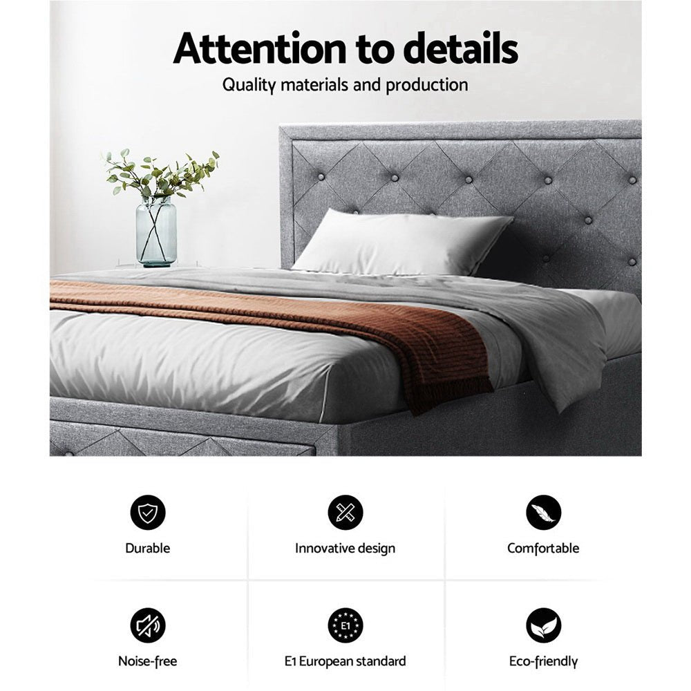 Artiss King Single Gas Lift Bed Frame with Storage, ideal for kids bedrooms.