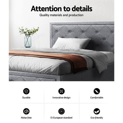 Artiss King Single Gas Lift Bed Frame with Storage, ideal for kids bedrooms.