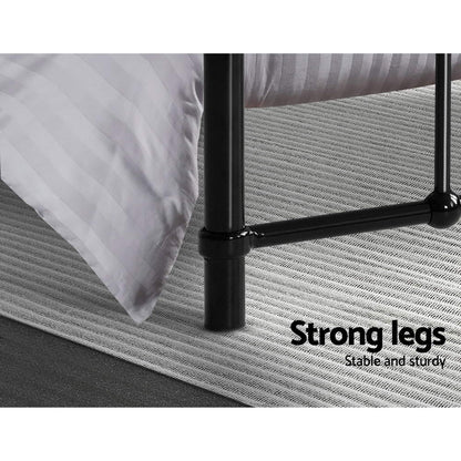 Artiss Leo King Single Black Bed Frame | Stylish metal frame designed for childrenâ€™s bedrooms.