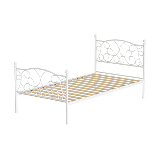 Single size metal bed frame with charming design for kids bedrooms by Artiss.