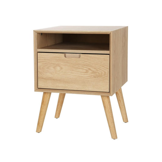 Artiss bedside table with shelf and drawers for kids bedroom storage and organization.