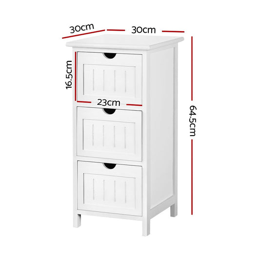 Artiss white bedside table for kids room, with storage drawer and adorable design.