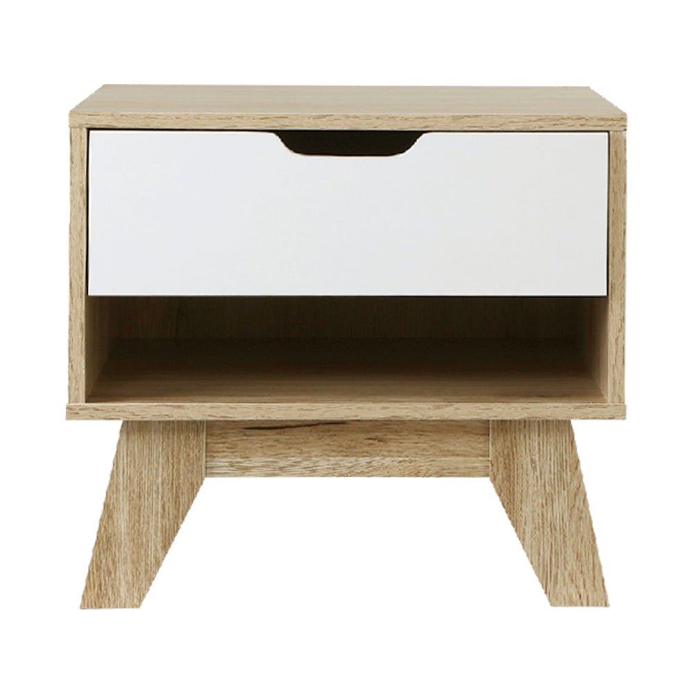 Artiss Bedside Table with Drawer Wooden