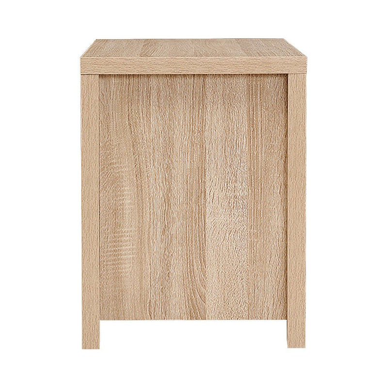 Artiss Bedside Table with Drawers Beige Wood Australia