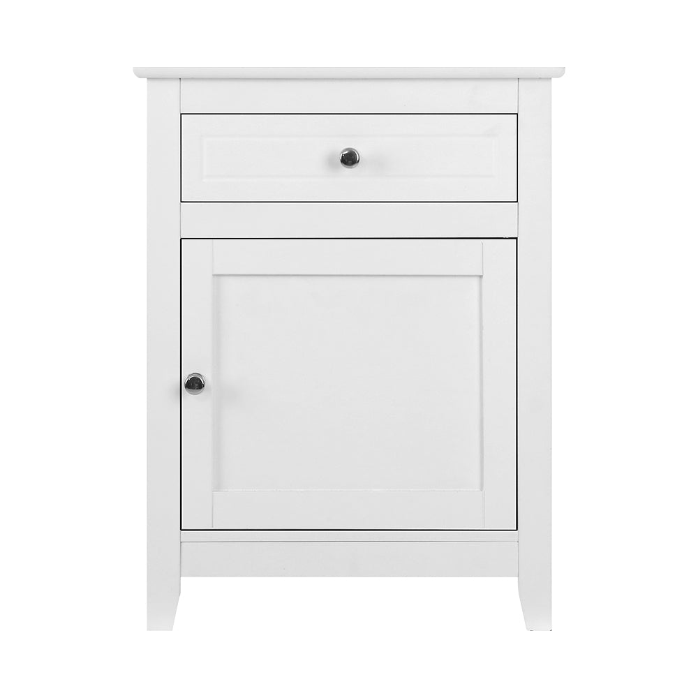 Artiss white bedside tables with big drawers for kids rooms storage and decor.