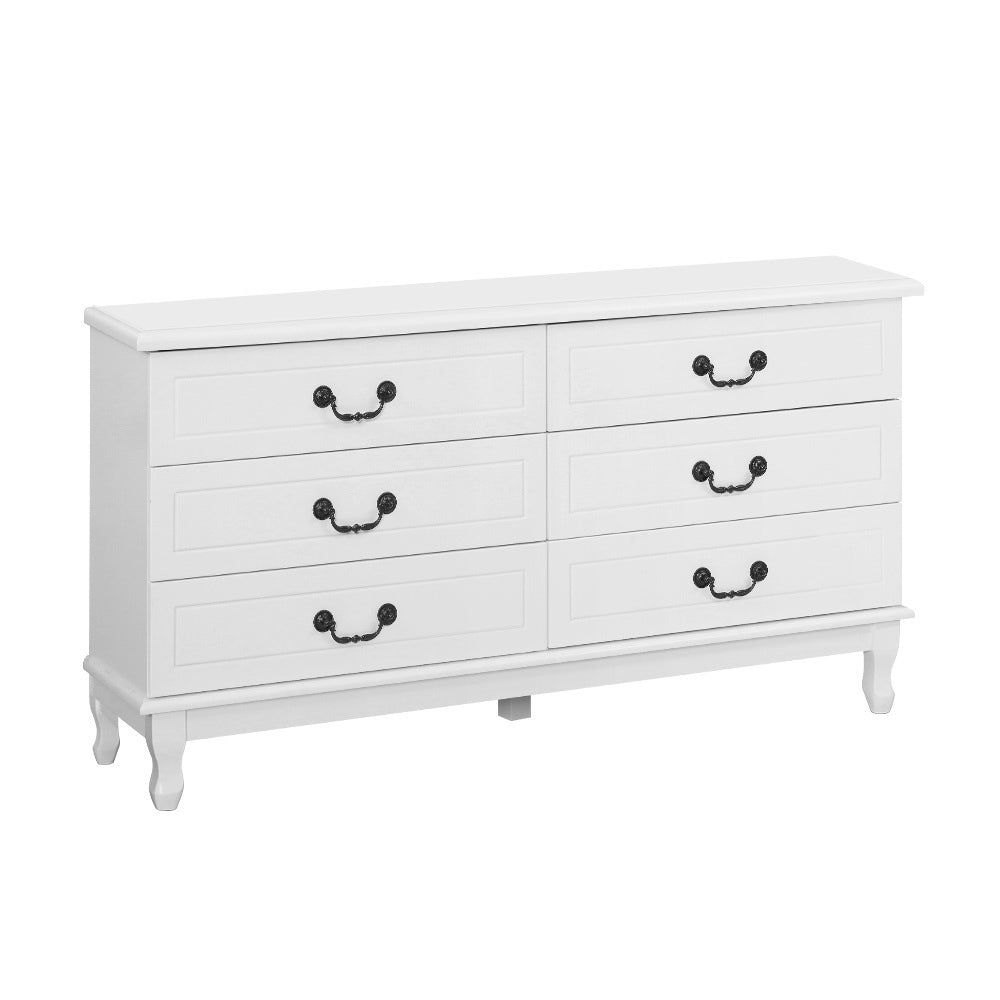 Artiss Chest of Drawers Dresser Table Lowboy Storage Cabinet White KUBI Bedroom | Kids Mega Mart | Shop Now!