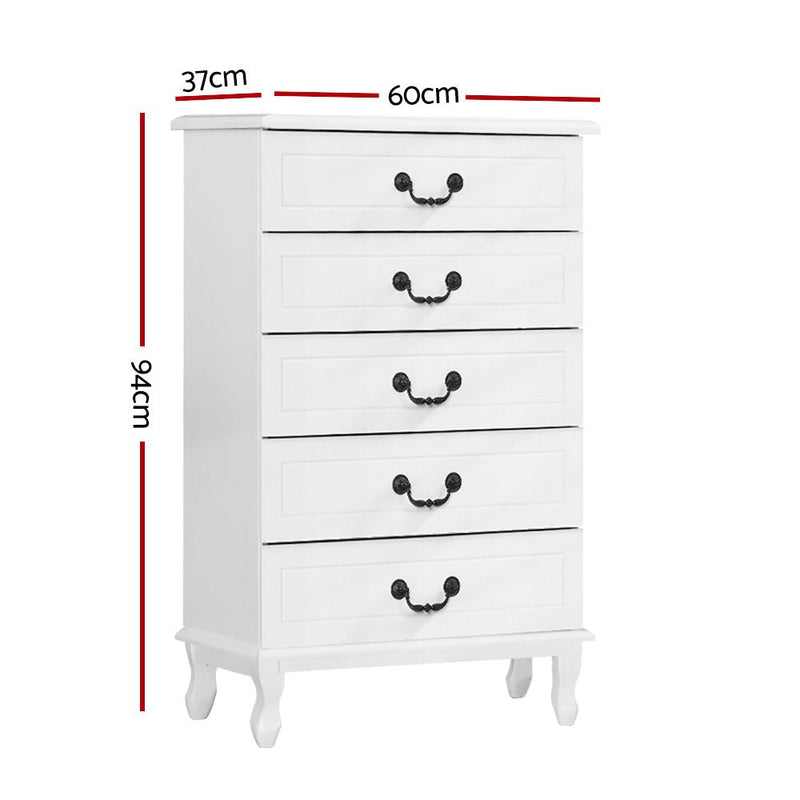 Artiss Chest of Drawers Tallboy Dresser Table Bedside Storage Cabinet Bedroom