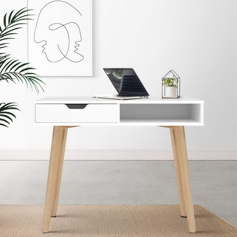 Buy Artiss Computer Desk with Drawers White