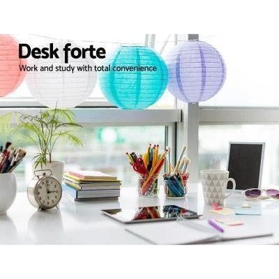 Buy Kids Furniture Artiss Foldable Desk with Bookshelf White
