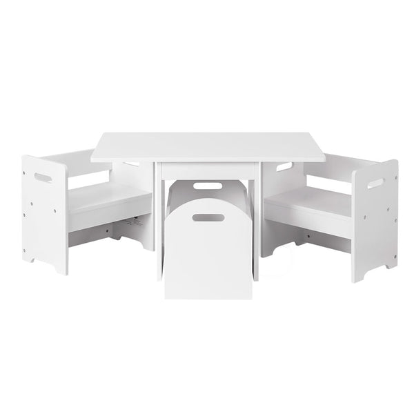 Artiss Kids Table and Chair Set White