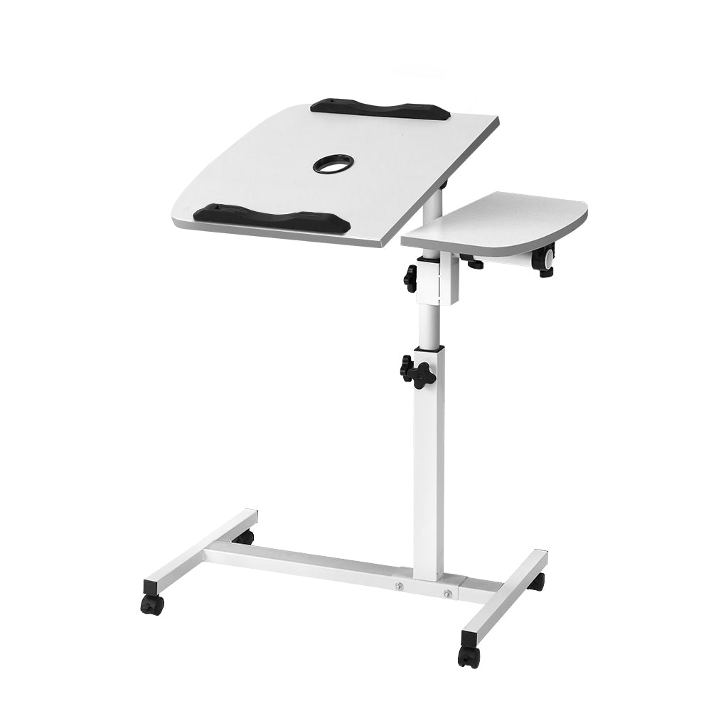 Artiss 360 Rotating Laptop Stand with USB Cooler - White, ideal for kids study setup