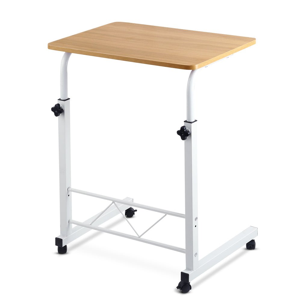 Artiss portable laptop desk in light wood, perfect for kids study and playtime.