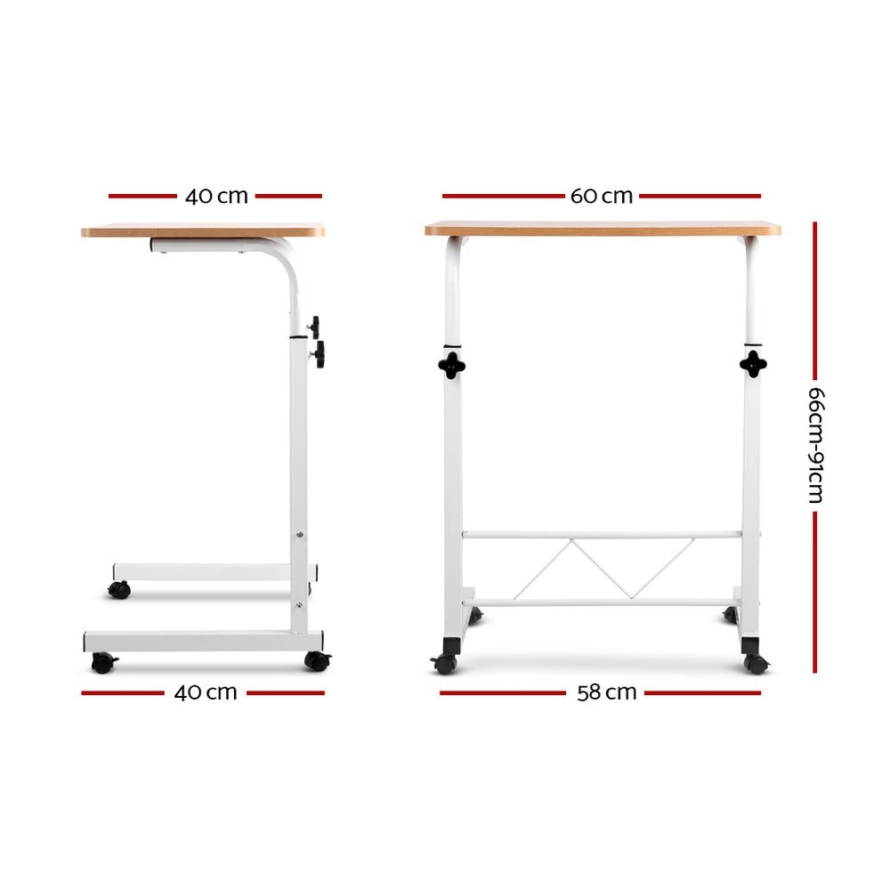 Artiss Laptop Table Desk Portable - Light Wood ideal for kids study and play area.