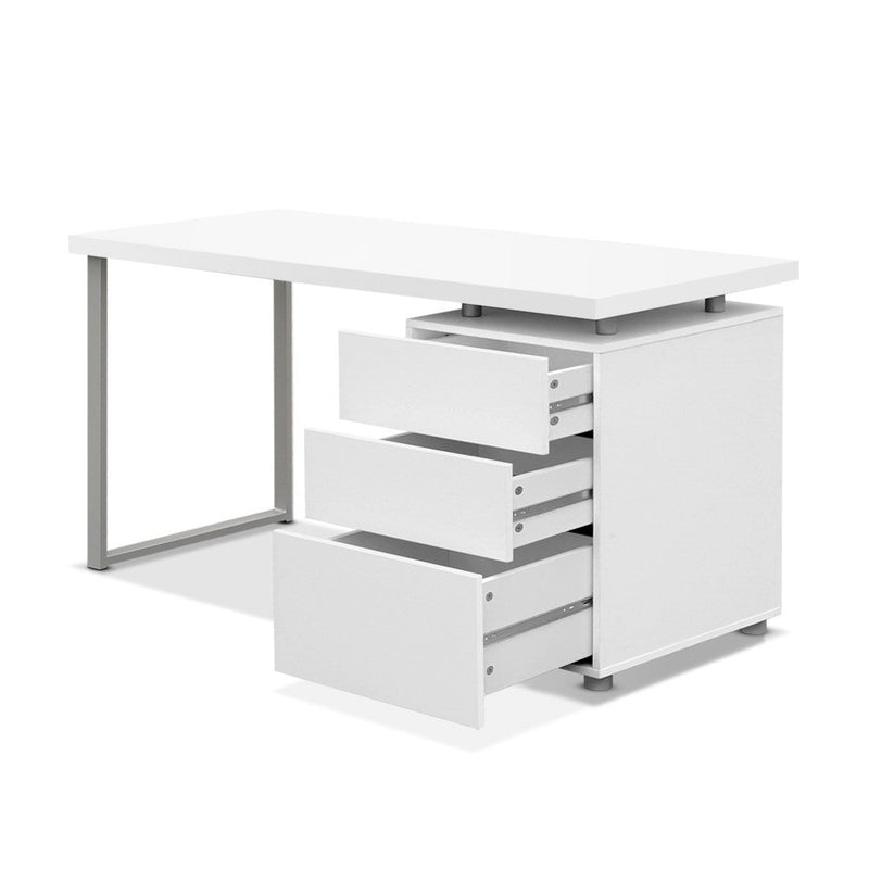 Elegant White Desk - Artiss Metal Desk