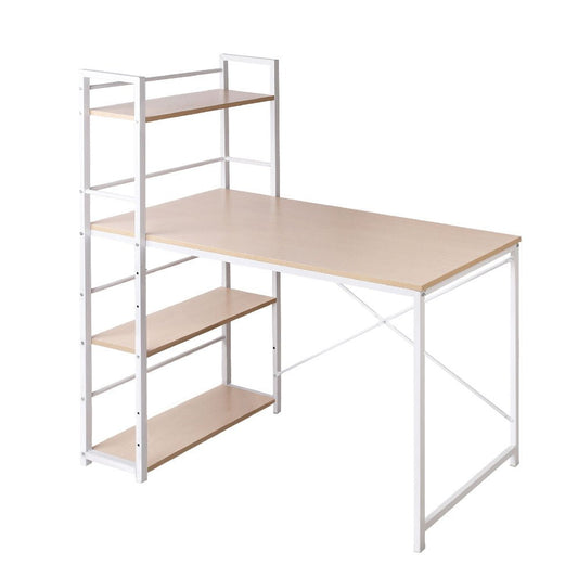 Artiss Hendon Computer Desk with 4-Tier Shelves, ideal for kids study spaces and organizing.