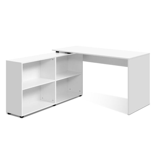 Kids corner desk with bookcase storage for study and play, ideal for home office setup.