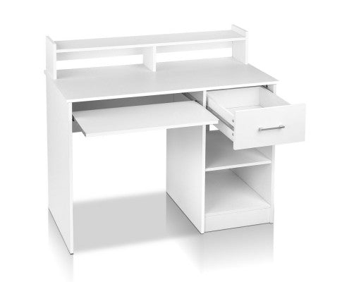 Artiss white computer desk with storage | Ideal study space for kids at home office.