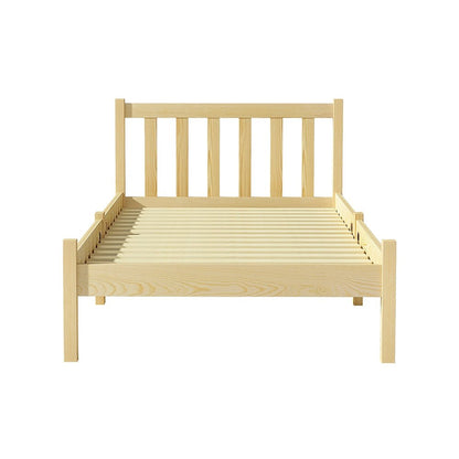 Artiss Sofie Single Oak Bed Frame - Sturdy wooden frame ideal for childrens bedroom.