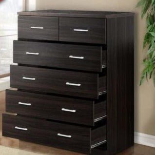 Artiss Tallboy 6 Drawers Storage Cabinet in Walnut - Ideal for organizing childrens belongings.