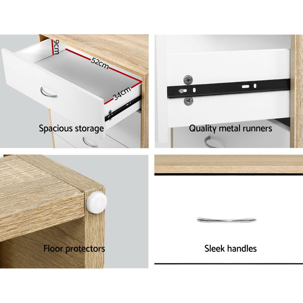 Stylish Storage Solution: Artiss White Wood Cabinet