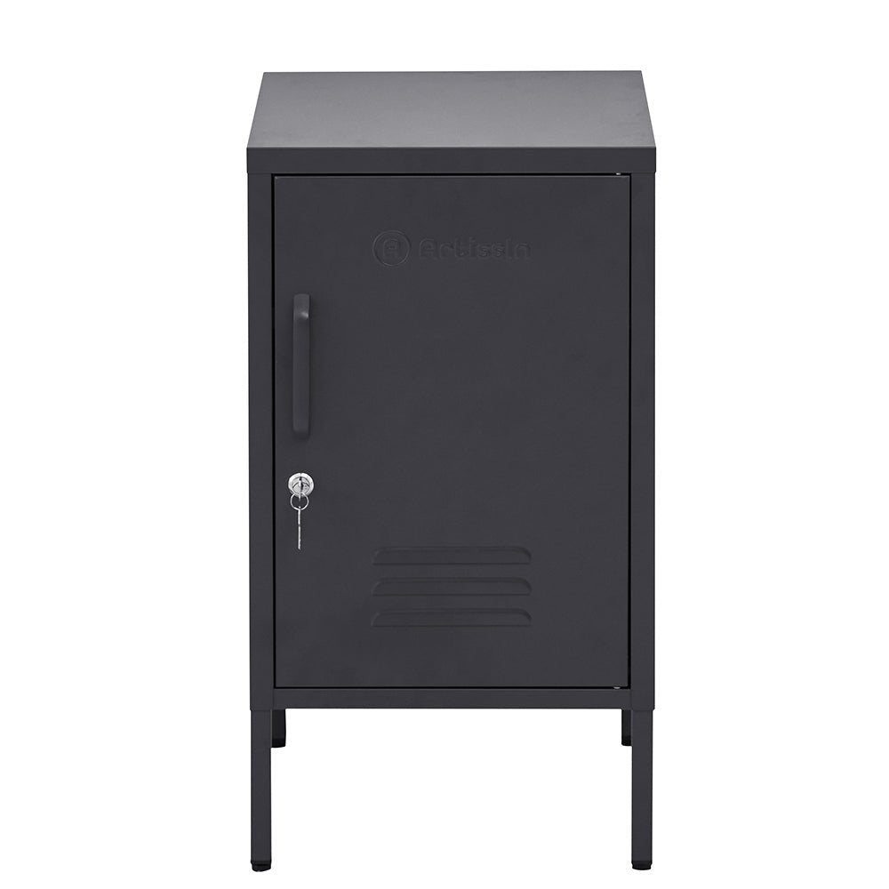 ArtissIn Metal Locker Storage Shelf Filing Cabinet Cupboard Bedside Table Black | Kids Mega Mart | Shop Now!