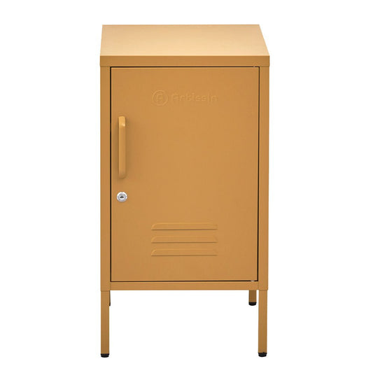 ArtissIn metal locker storage in sunshine yellow for an organized and playful kids room.