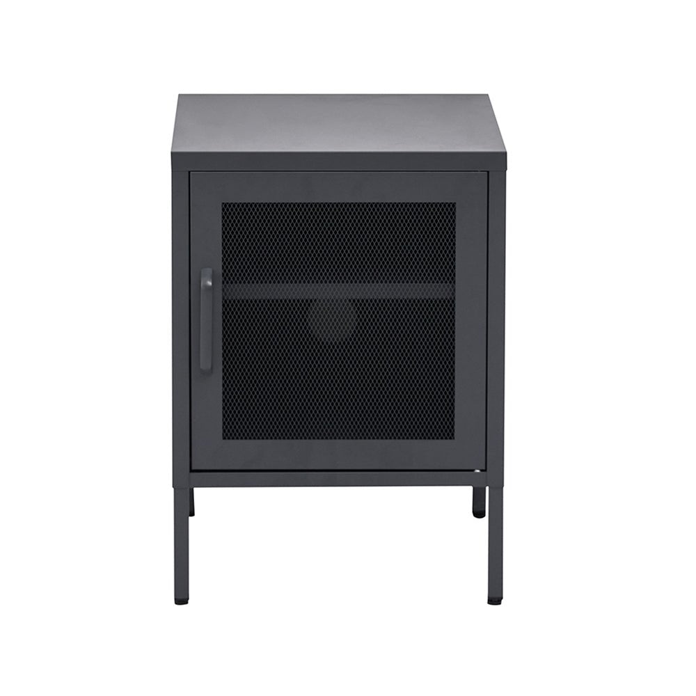 ArtissIn Mini Mesh Door Storage Cabinet Organizer Bedside Table Black | Kids Mega Mart | Shop Now!